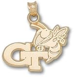 Georgia Tech Yellow Jackets GT Buzz 5/8 Pendant - 14KT Gold Jewelry
