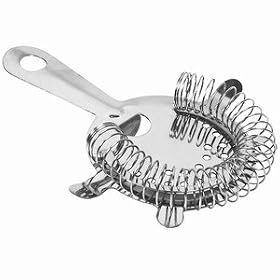 Hawthorne Cocktail Strainer by bar@drinkstuff | 4 Prong Cocktail Strainer | Hawthorne Strainer, Hawthorn Strainer | Stainless Steel Cocktail Strainer