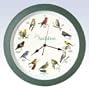 Audubon Singing Bird Clock - 13" Green