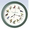 Audubon Singing Bird Clock - 13" Green