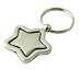 SPINNING STAR SHAPED KEYCHAIN KEY RING METAL NEW K-130