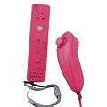 Remote Nunchuck Controller with Motion Plus For Wii -Pink