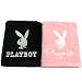 Black Pink SET of 2 PLAYBOY bunny HAND TOWELS bath NEW