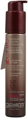 New - Giovanni 2chic Ultra-Sleek Hair and Body Super Potion with Brazilian Keratin and Argan Oil - 1.8 fl oz