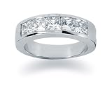 1.50 Princess Cut Channel band in Platinum