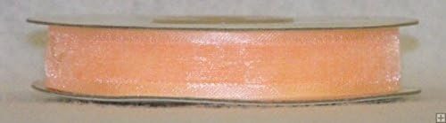 3/8" Organza Ribbon With Satin Edge 25 Yard Roll Multiful Colors ( Peach )