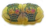 Vintage Reverse Carved Apple Juice Bakelite Belt Buckle