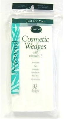 Purecell Professional Cosmetic Wedges With Vitamin-E 32 Count (2 Pack)