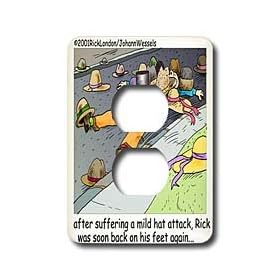 Londons Times Funny Music Cartoons - Suffering A Hat Attack - Light Switch Covers - 2 plug outlet cover