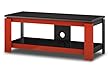 Sonorous HG1020RED High Gloss Meuble pour Ecran plat Supporte jusqu'� 30 kg 2 �tag�res Rouge laqu� + Verre tremp� noir