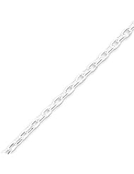 Sterling Silver 3.2mm Oval Rolo Necklace - 16 Inch