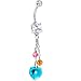 Handcrafted Lovely Hearts Belly Ring MADE WITH SWAROVSKI ELELMENTS