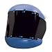 Sellstrom 380 Series Blue Plastic Crown and Chin Protector Face Shield with IR Shade 5 Window and Ratchet Headgear
