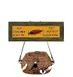 Fishing Basket Birdhouse with Old Fishermen Never Die Wooden Sign