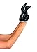 Faux Leather Cropped Gloves in Black, One Size (UK 6-14)