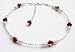 Garnet - January Sterling Silver Adjustable Birthstone Beaded Anklets.