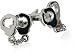 Police Silver Handcuff Cufflinks