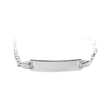 apop nyc Sterling Silver Figaro Kids ID Bracelet 6