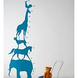 Ferm Living Animal Tower Vinyl Wall Sticker - Blue