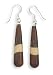 3 Color Wood With Sterling Silver French Wire Earrings