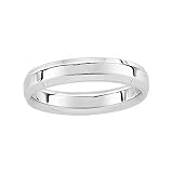 14K White Gold Comfort Fit Beveled Edged Wedding Band For Men and Women - Size 7