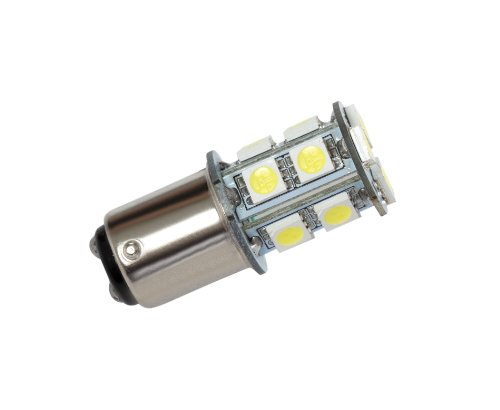 GRV Ba15d 1076 1142 High Bright Car LED Bulb 13-5050SMD DC 12V Cool White Pack of 2