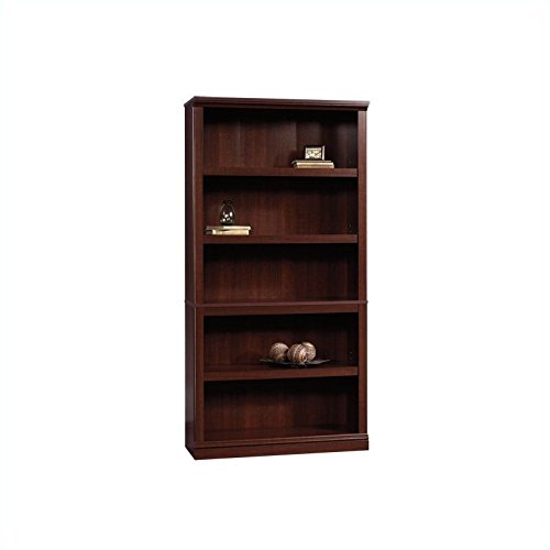 Sauder 5Shelf Bookcase, Select Cherry Finish Furniture Shelving