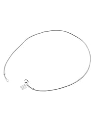 Storywheel® 20 inch Snake Necklace with Lobster Claw Clasp Bead / Charm in 925 Sterling Silver