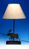 Moose Silhouette Hunter Kids Table Desk Lamp Lodge Rustic
