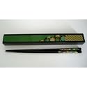 Japanese Lacquer Chopsticks w/ Travel case Grn/gold