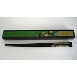 Japanese Lacquer Chopsticks w/ Travel case Grn/gold