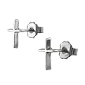 Sterling Silver Cross Stud Earrings
