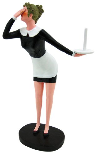 Funny 'No Peeking' Maid Toilet Paper Roll Holder