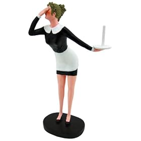 Funny "No Peeking" Maid Toilet Paper Roll Holder