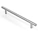 Cauldham Solid Stainless Steel Euro Style Cabinet Pull Handle Brushed Nickel Design 7-1/2