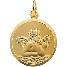 14K Yellow Gold Angel Pendant by 