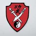 Blitz Sport Embroidered Badge - Ying Yang 2 Swords (A44)