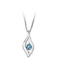 Reach For The Stars Blue Topaz Pendant Necklace by The Bradford Exchange