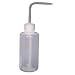 Vestil BTL-WN-8 Narrow-Mouth Low Density Polyethylene (LDPE) Round Squeeze Wash Bottle with Natural Cap, 8 oz Capacity, Clear