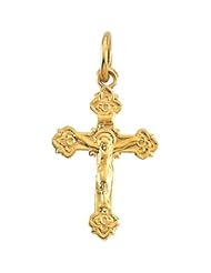 14K Gold Childs Crucifix Pendant