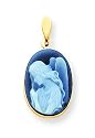 14k 13x18mm Guardian Angel Cameo Pendant