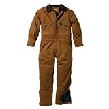 Key Insulated Waist Zip Duck Coverall - BROWN - Regular