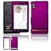 Premium Rubberized Purple Snap-On Cover Hard Case Cell Phone Protector for Verizon Motorola Droid A855 [Beyond Cell Packaging]