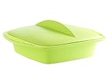 Orka F68908 Quadratischer Silikon Gourmet Dampfgarer 1000 cc, grün