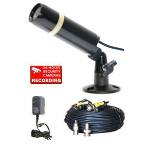 3.6mm Lens Sony CCD Bullet Weatherproof Camera With Free Camera Power Supply and 100ft Video Power Cable free surveillance DeCal BC21sKC 1ON B001ABFRJC