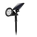 [2015 Upgraded] Solar LED Spot Light, OxyLED▒ E03S LED Solar Spotlight / Solar Powered Outdoor Wall Light - Waterproof, Adjustable 180▒, Auto-on/off light sensor