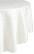 Lenox Laurel Leaf 70-by-104-Inch Oval Tablecloth, Platinum