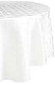 Lenox Laurel Leaf 70-by-104-Inch Oval Tablecloth, White