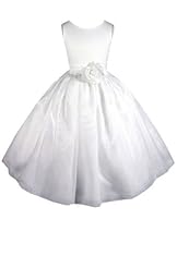 Girls Tea Length Satin Flower-Girl Dress/Pageant Dress 