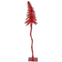4' Pre-Lit Red Sparkling Fantasy Artificial Christmas Tree - Red Lights